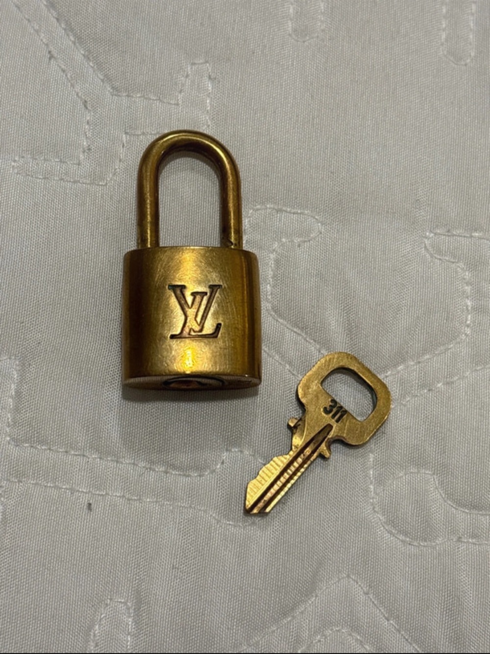 Louis Vuitton #311 Gold Padlock and Key